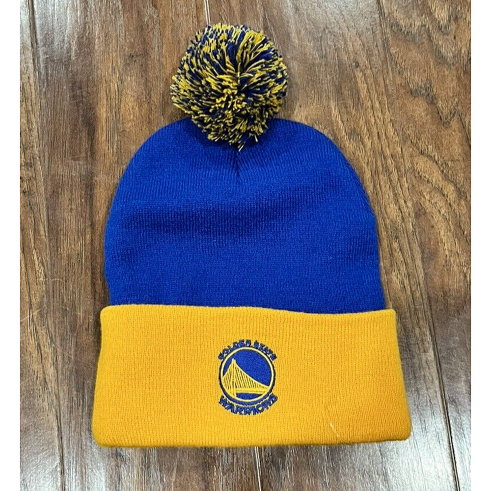 NBA Ultra Game Golden State Warriors Pom Beanie Hat Unisex